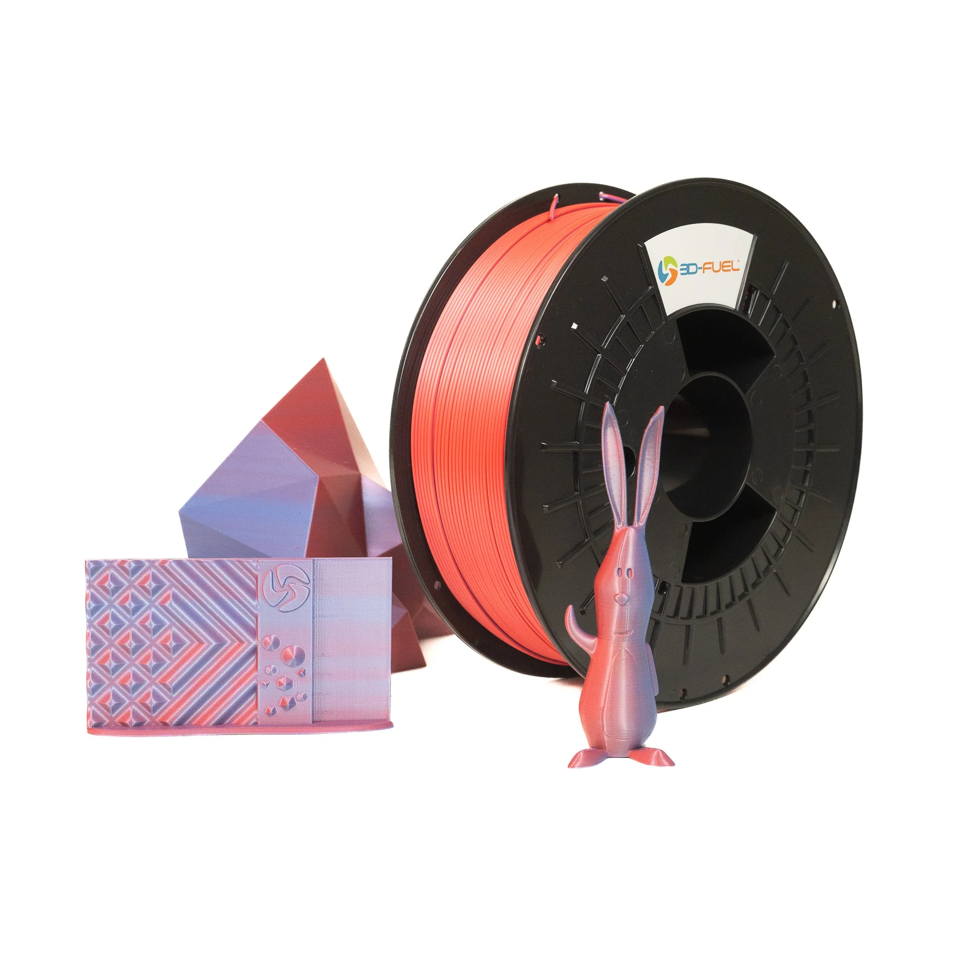 Dual-Color Silk PLA+, Silky Blushing Violet, 1.75mm - Image 3