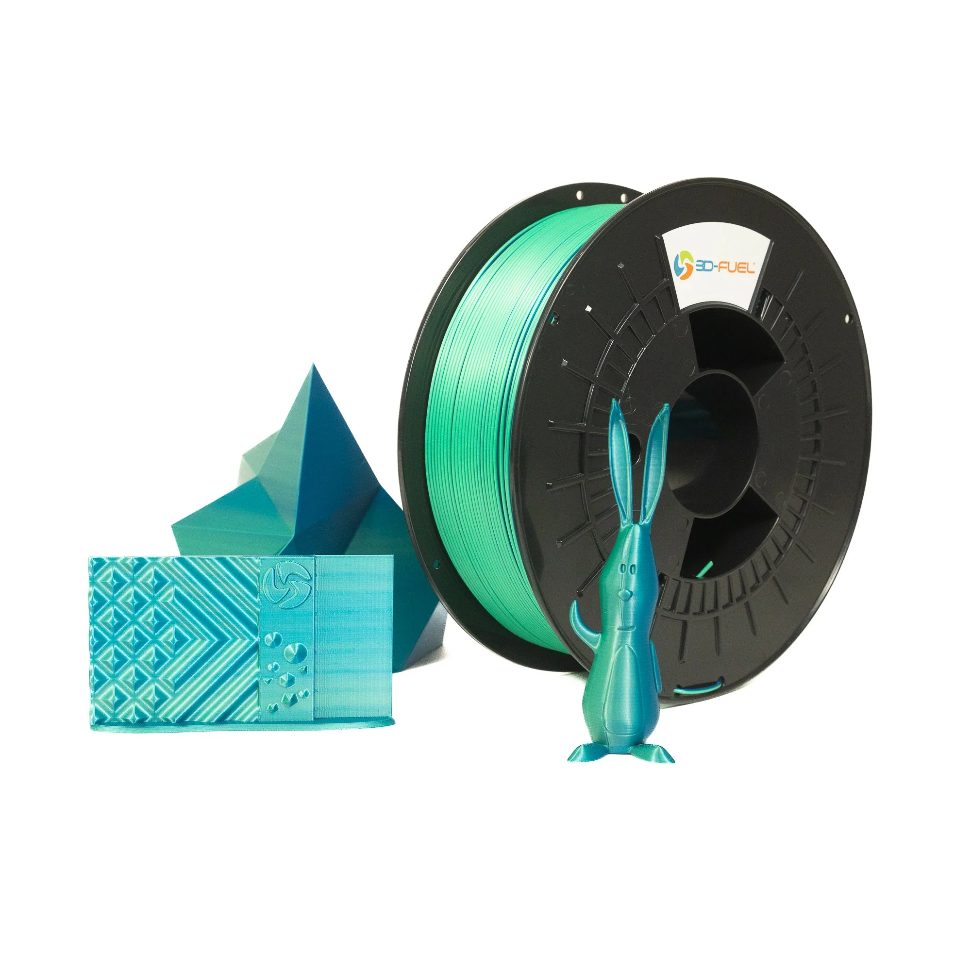 Dual-Color Silk PLA+, Silky Lagoon, 1.75mm - Image 3