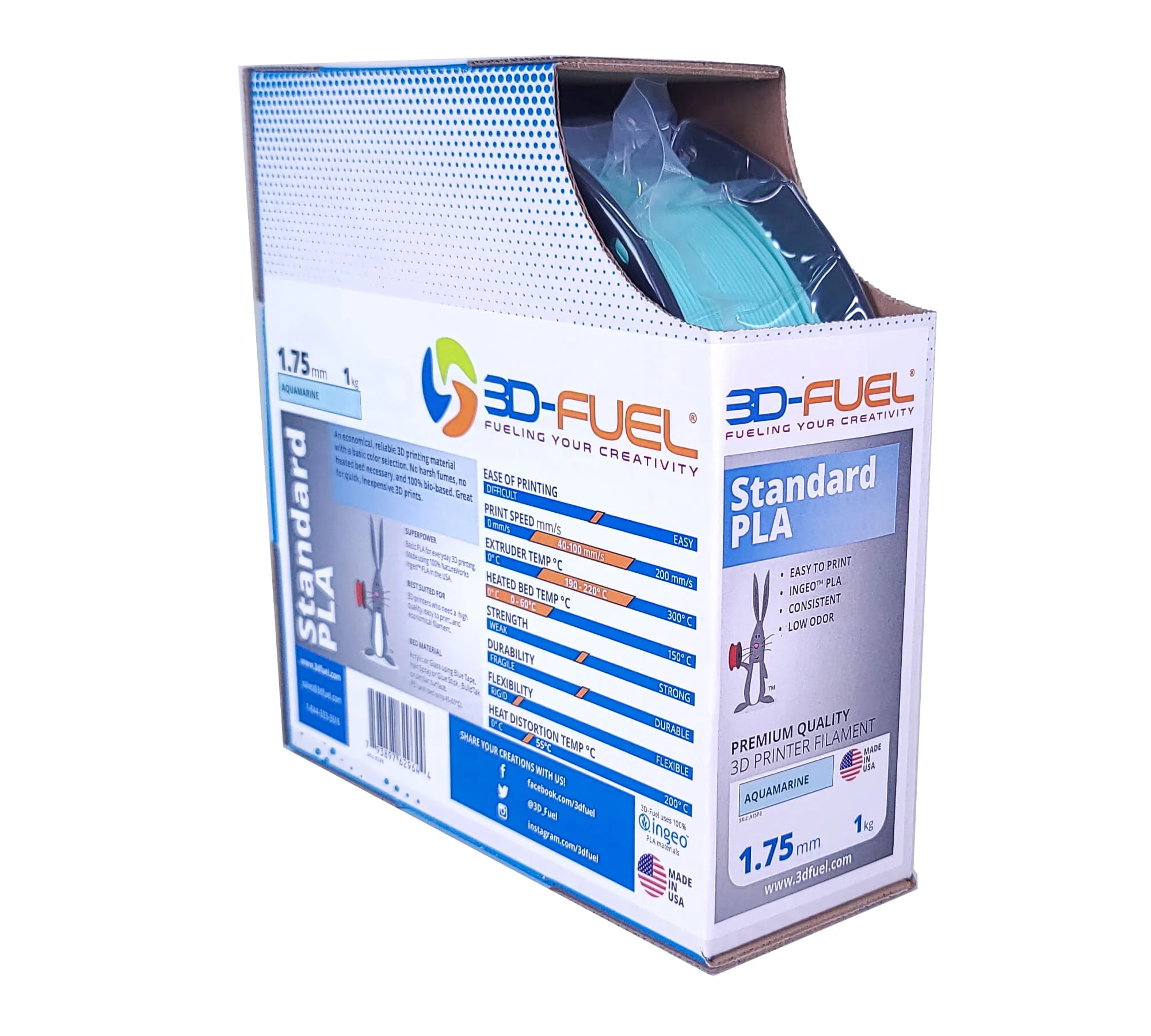 Standard PLA+, Aquamarine, 1.75mm - Image 4