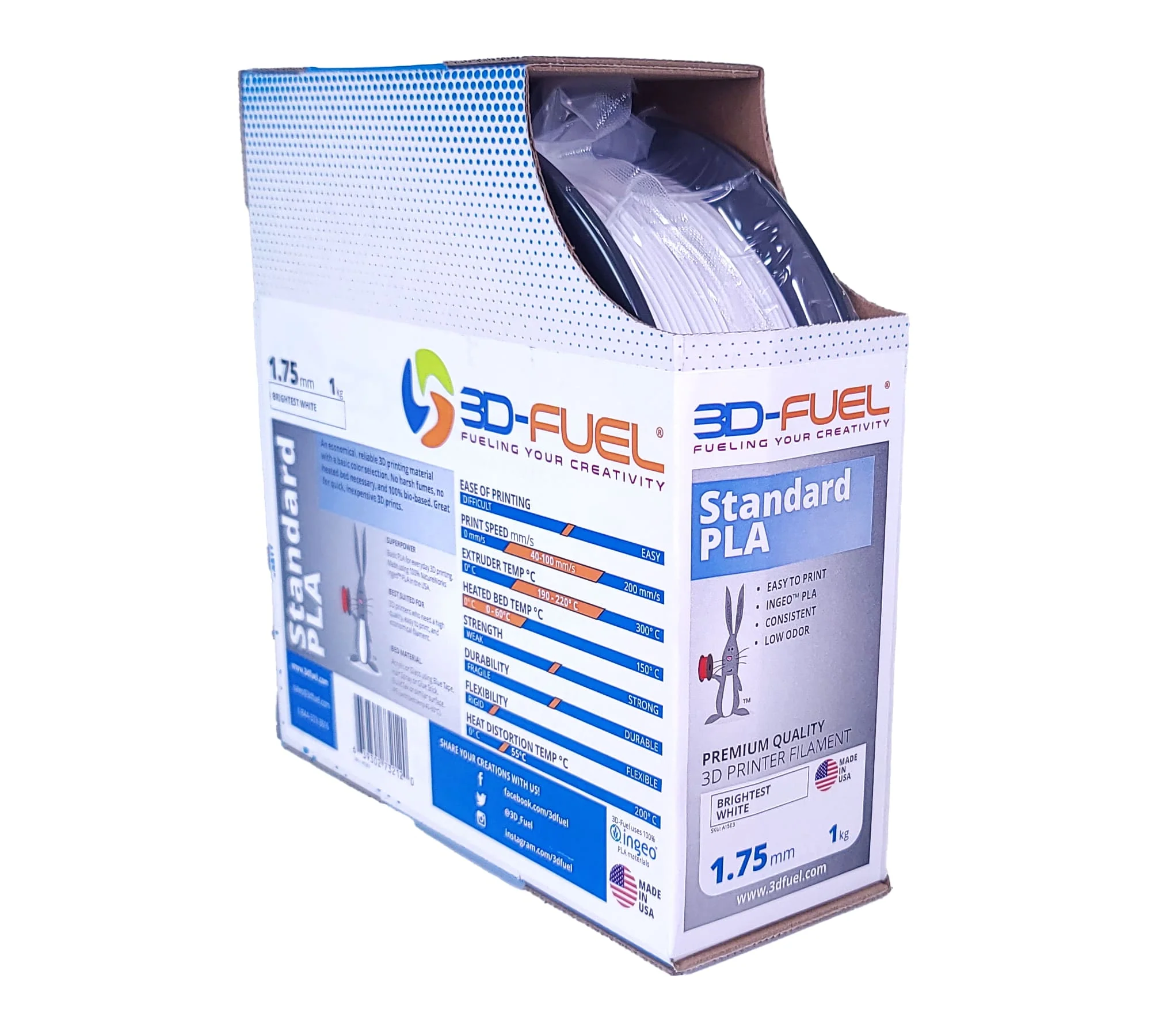 Standard PLA+, Brightest White, 1.75mm - Image 4